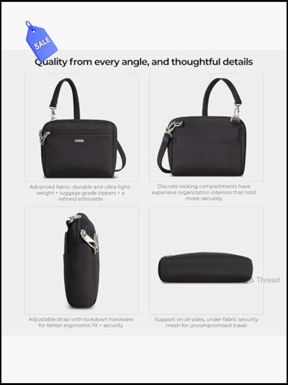 Anti-Theft Convertible Crossbody & Waist Pack with RFID Blocking - Picture 5 of 6
